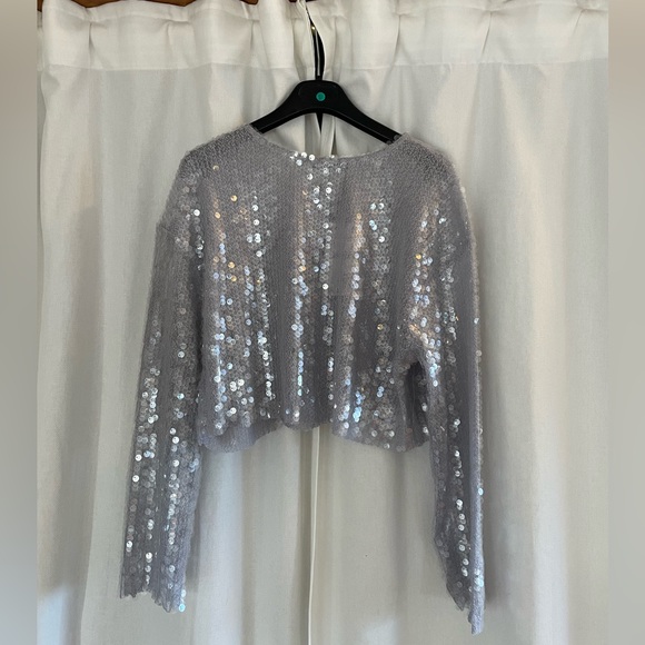Zara Sequined T-shirt Small - NWT - Picture 6 of 11